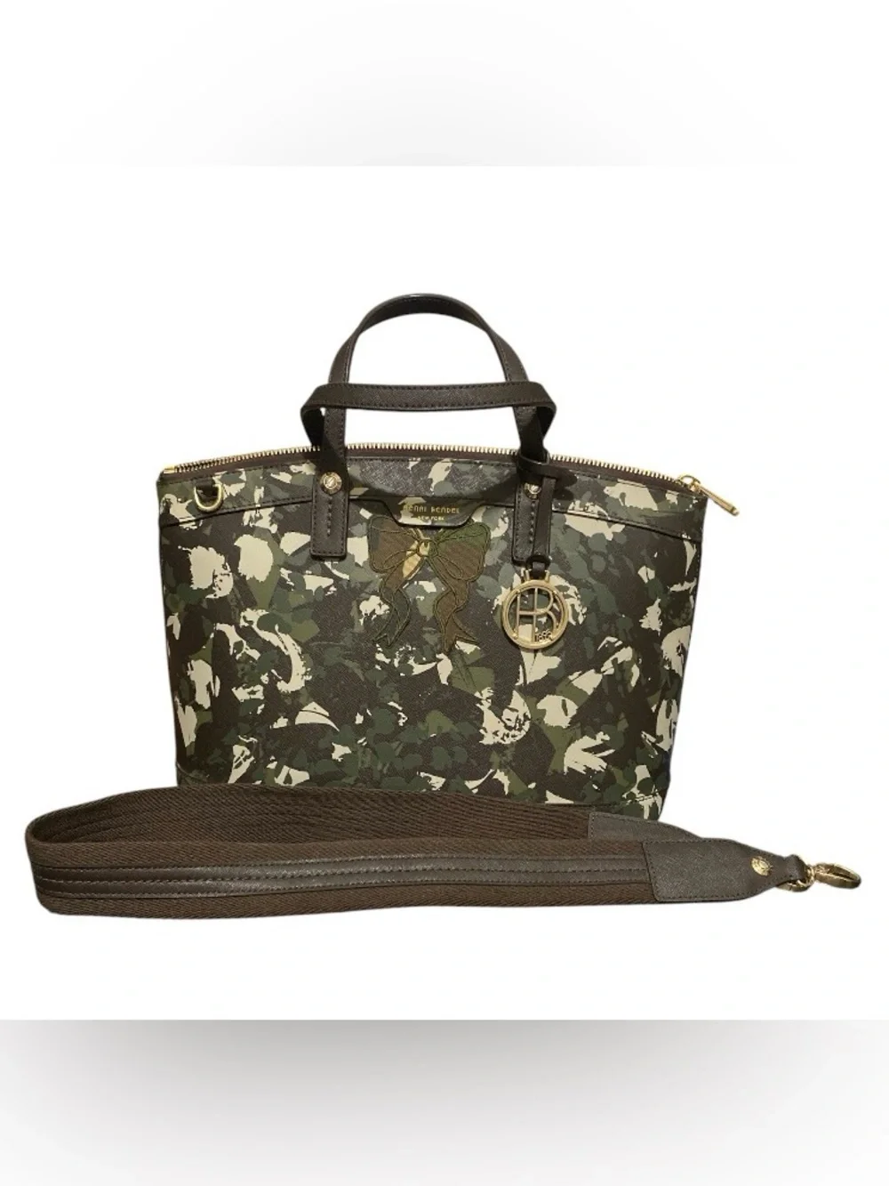 Henri Bendel Custom Patch Camo Satchel - Picture 2 of 14